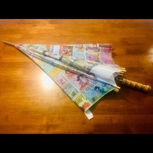 SOLD Vintage Newspaper Comics Umbrella 40 Diameter